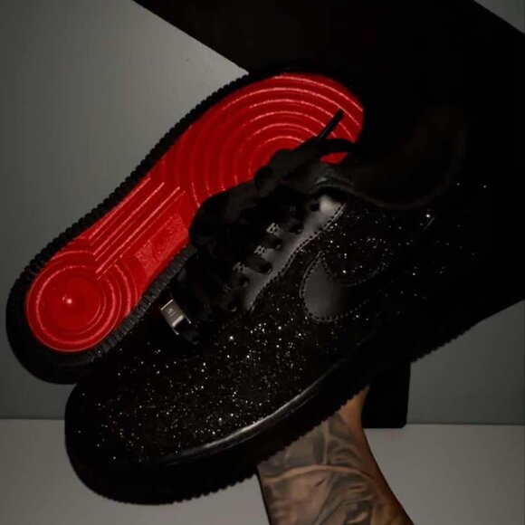 Air force 1 Black Glitter - Picture 1 of 2
